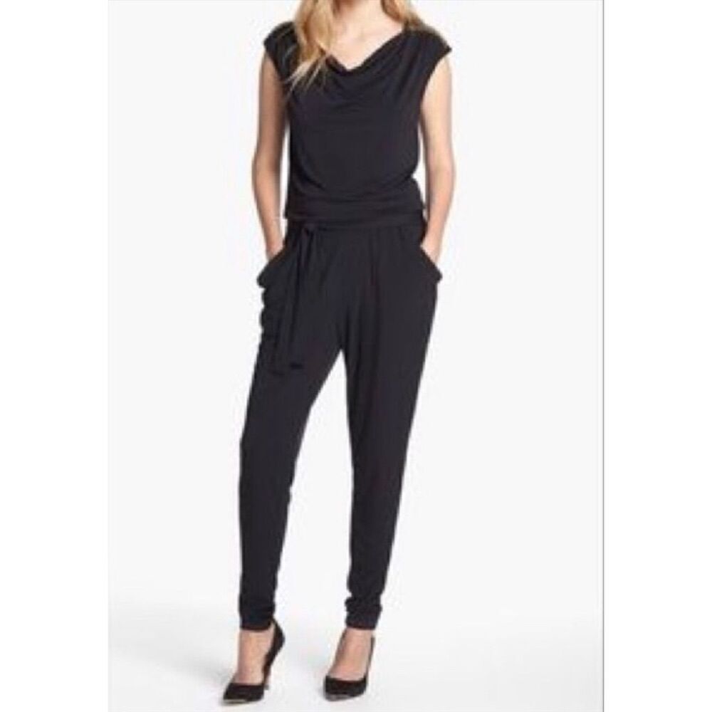 Michael Kors Women's XS Black Jewel Encrusted Party Jumpsuit